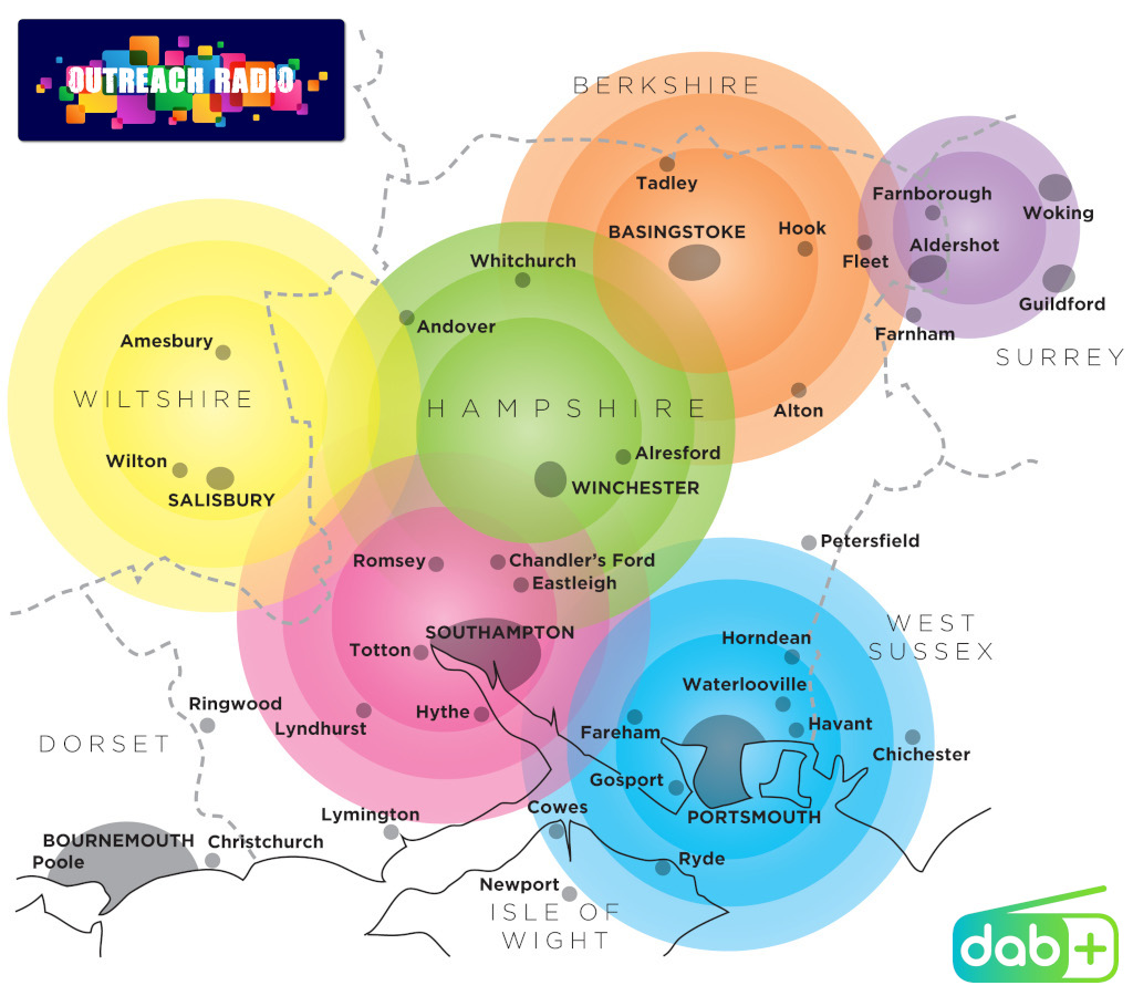 Outreach Radio DAB+ Coverage